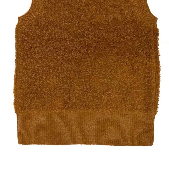 VERO MODA Loopi Brown Fuzzy Sweater Vest NWT - Picture 6 of 10